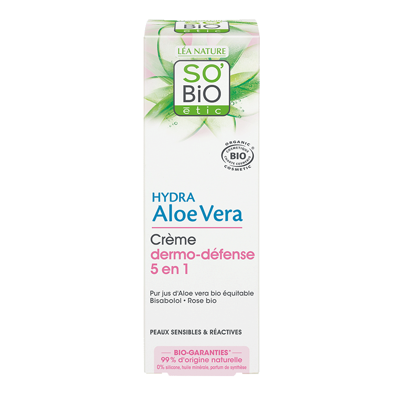 SO'BIO ETIC HYDRA ALOE VERA crème dermo-défense 5 en1| 50 ml SO'BIO ETIC HYDRA ALOE VERA crème dermo-défense 5 en1| 50 ml