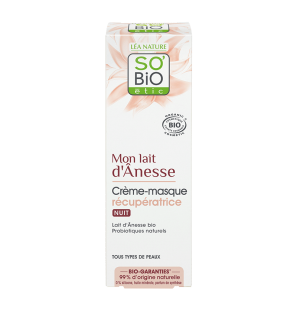 SO'BIO ETIC MON LAIT D'ANESSE crème masque récupératrice nuit | 50 ml