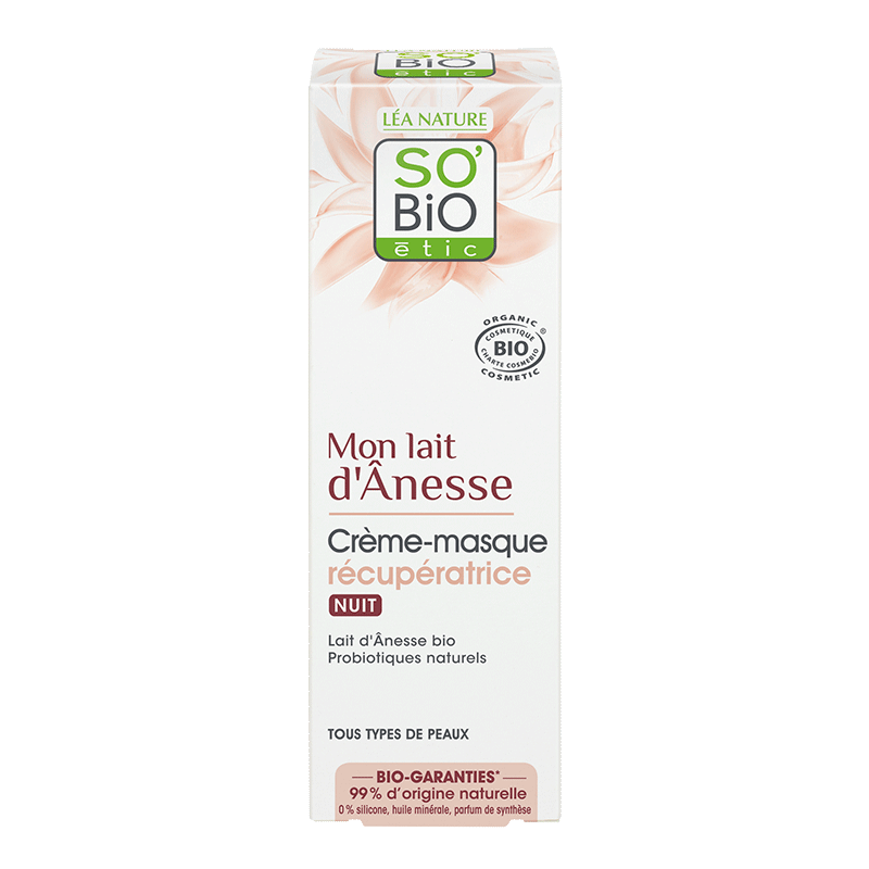 SO'BIO ETIC MON LAIT D'ANESSE crème masque récupératrice nuit | 50 ml