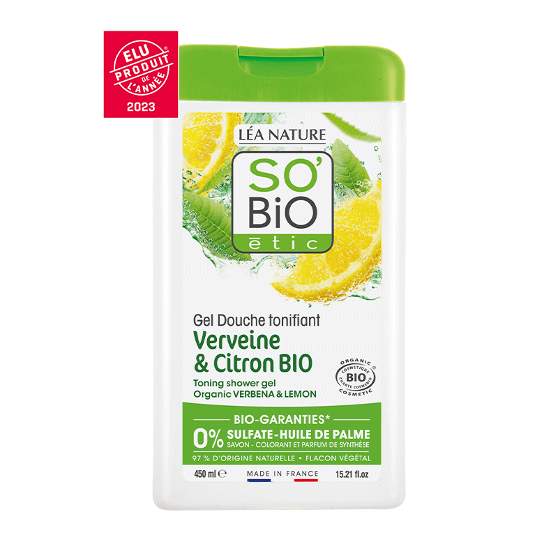 SO'BIO ETIC VERVEINE & CITRON gel douche tonifiant | 450 ml