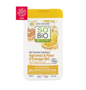 SO'BIO ETIC AGRUMES & FLEUR D'ORANGER gel douche hydratant | 450 ml