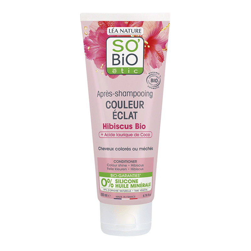 SO'BIO ETIC HIBISCUS après shampooing couleur éclat Bio | 200 ml