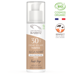 BIARRITZ ALGAMARIS crème solaire Teinté BEIGE spf 30 | 50 ml