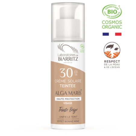 BIARRITZ ALGAMARIS crème solaire Teinté BEIGE spf 30 | 50 ml