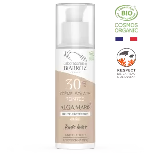 BIARRITZ ALGAMARIS crème solaire Teinté IVOIRE spf 30 | 50 ml