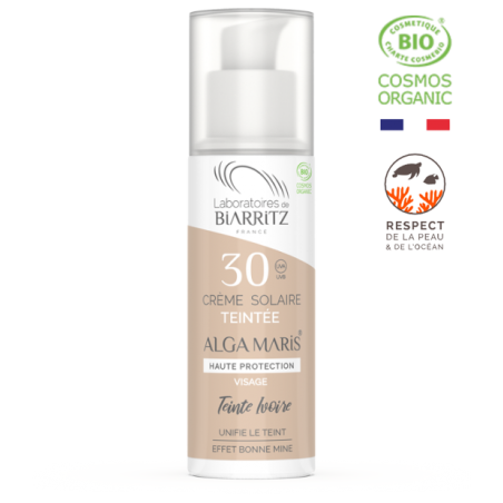 BIARRITZ ALGAMARIS crème solaire Teinté IVOIRE spf 30 | 50 ml