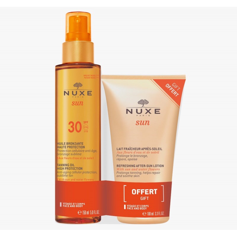 NUXE SUN PACK HUILE SOLAIRE BRONZANTE SPF30 150ML + LAIT FRAICHEUR APRES-SOLEIL 100ML