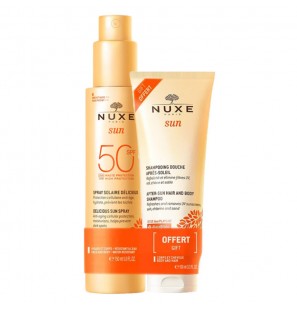 NUXE SUN PACK SPRAY SOLAIRE DELICIEUX 150ML + SHAMPOOING DOUCHE APRES-SOLEIL 100ML