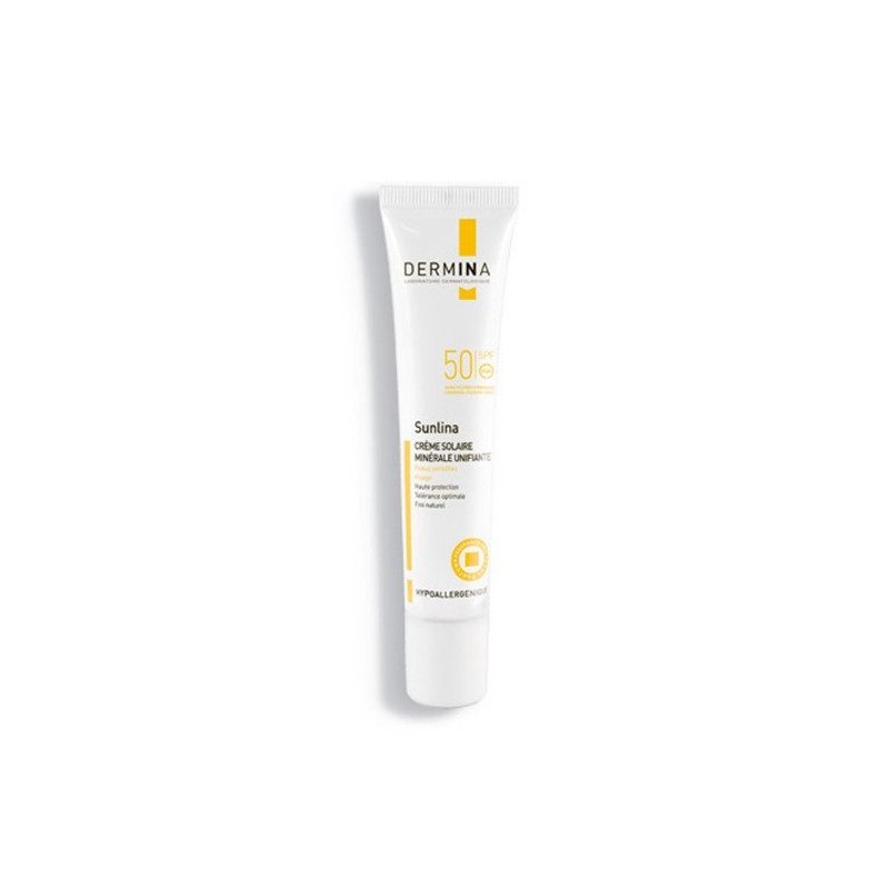 DERMINA SUNLINA crème solaire minérale teintée spf 50 | 40ml