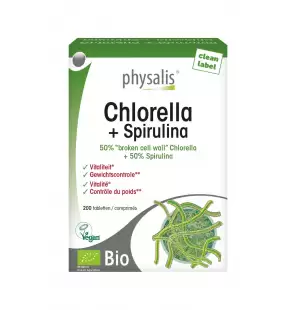 PHYSALIS CHLORELLA + SPIRULINE BIO 200 COMPRIMES