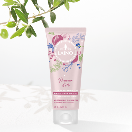 LAINO GEL DOUCHE HYDRATANT PÊCHE BLANCHE