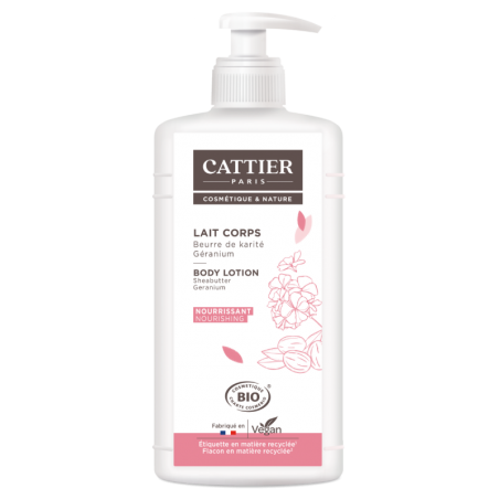 CATTIER Beurre de karité & géranium lait corps nourrissant 500 ml