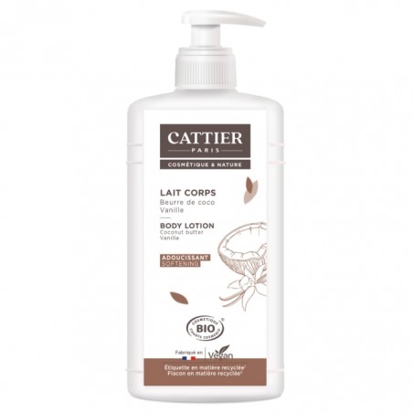 CATTIER Beurre de coco & vanille lait corps régénérant 500 ml