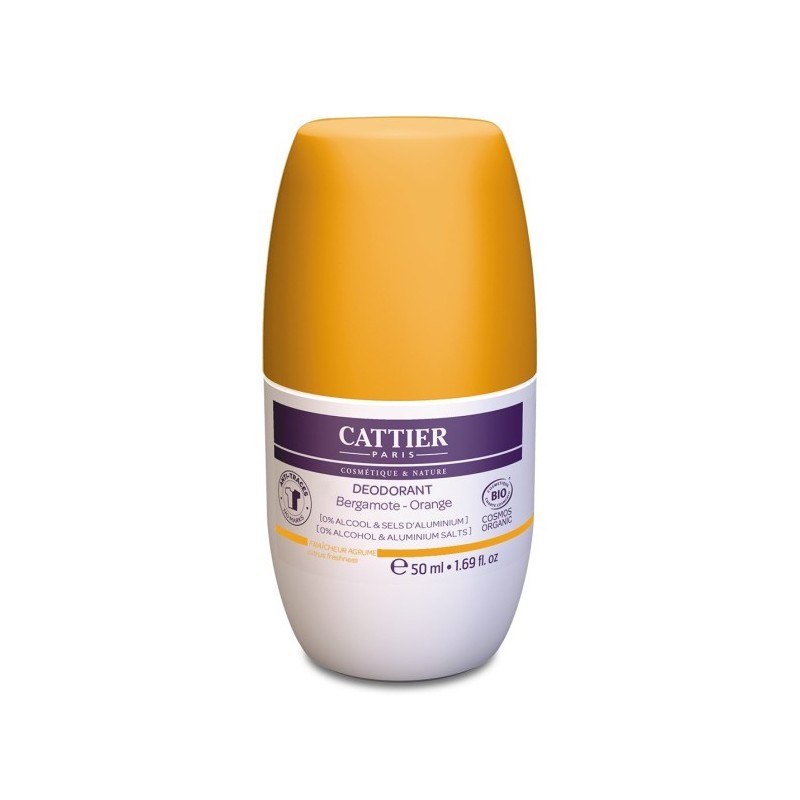 CATTIER Déodorant roll on  Bergamote & Orange  Fraîcheur agrume - 50ml