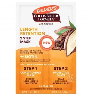 PALMER'S MASQUE CHEVEUX 2 STEPS CACAO ET BIOTIN ACCELERATEUR DE POUSSE 15ML*2