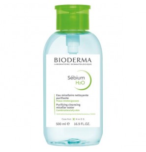 BIODERMA SEBIUM H2O SOLUTION MICELLAIRE POMPE 500ML