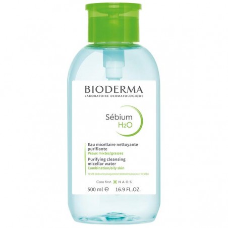 BIODERMA SEBIUM H2O SOLUTION MICELLAIRE POMPE 500ML