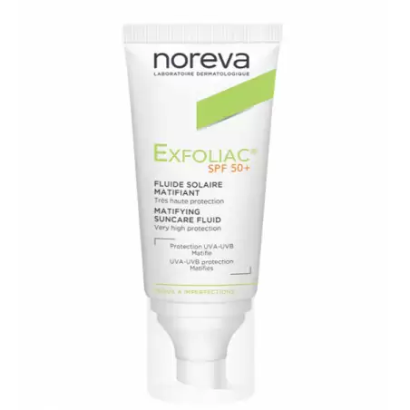 NOREVA EXFOLIAC fluide solaire matifiant spf 50+ (40ml)