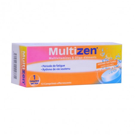 MULTIZEN MULTIVITAMINES 12 COMPRIMES EFFERVESCENTS