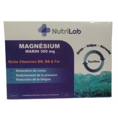 NUTRILAB MAGNESIUM MARIN 300MG 30 GELULES