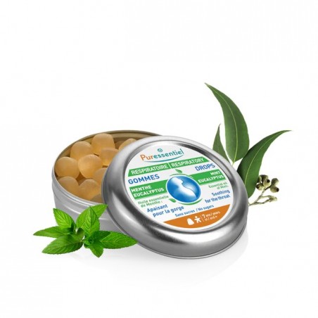 PURESSENTIEL Gommes Menthe-Eucalyptus Respiratoire 45G