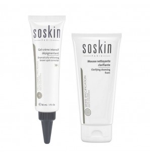 SOSKIN COFFRET W+ GEL DEPIGMENT 30ML + MOUSSE NETTOYANTE 30ML OFFERT