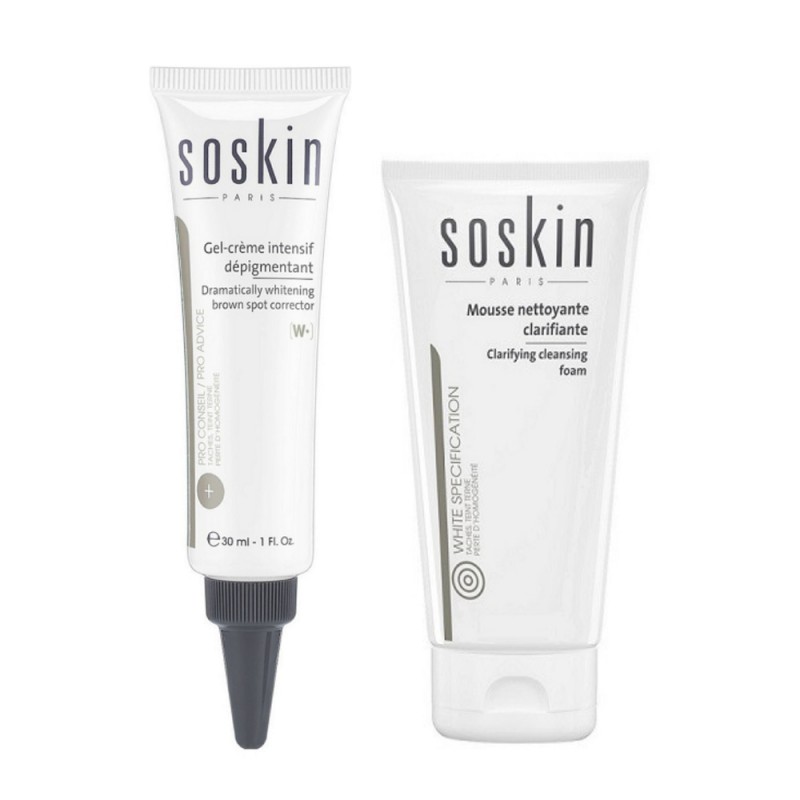 SOSKIN COFFRET W+ GEL DEPIGMENT 30ML + MOUSSE NETTOYANTE 30ML OFFERT