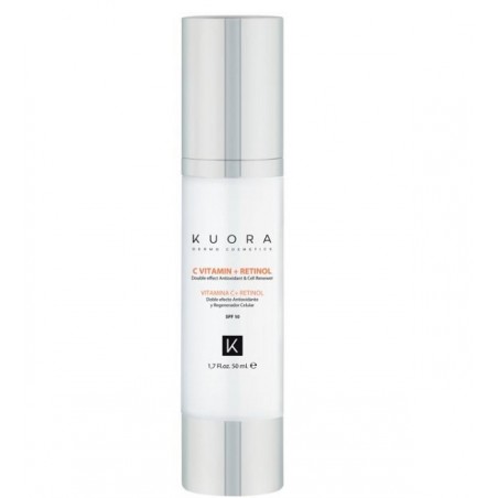 KUORA SÉRUM VITAMINE C + RÉTINOL ANTIOXYDANT ET RÉGÉNÉRATEUR CELLULAIRE SPF 10  50ML