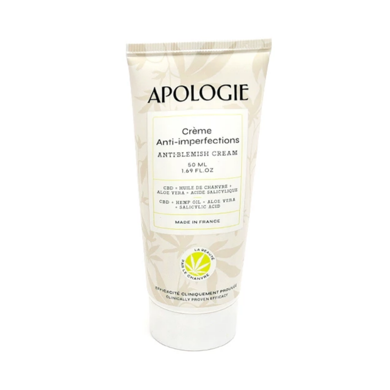 Apologie Crème anti imperfections au CBD 50ml