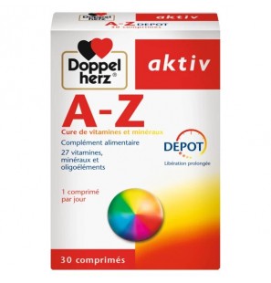 DOPPEL HERZ AKTIV A-Z Depot Cure de vitamines et minéraux | 30 Comprimés
