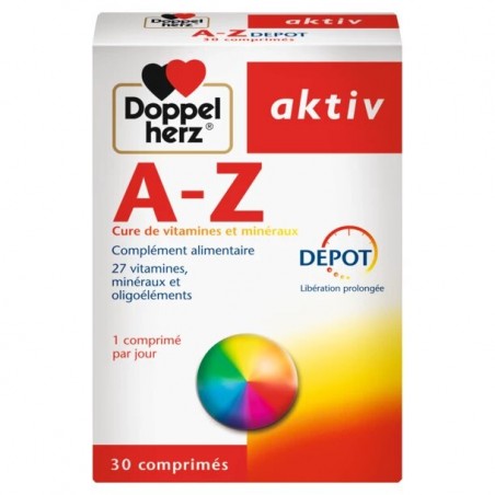 DOPPEL HERZ AKTIV A-Z Depot Cure de vitamines et minéraux | 30 Comprimés