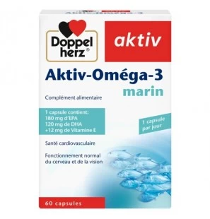 DOPPEL HERZ AKTIV-Oméga-3 marin | 60 Capsules