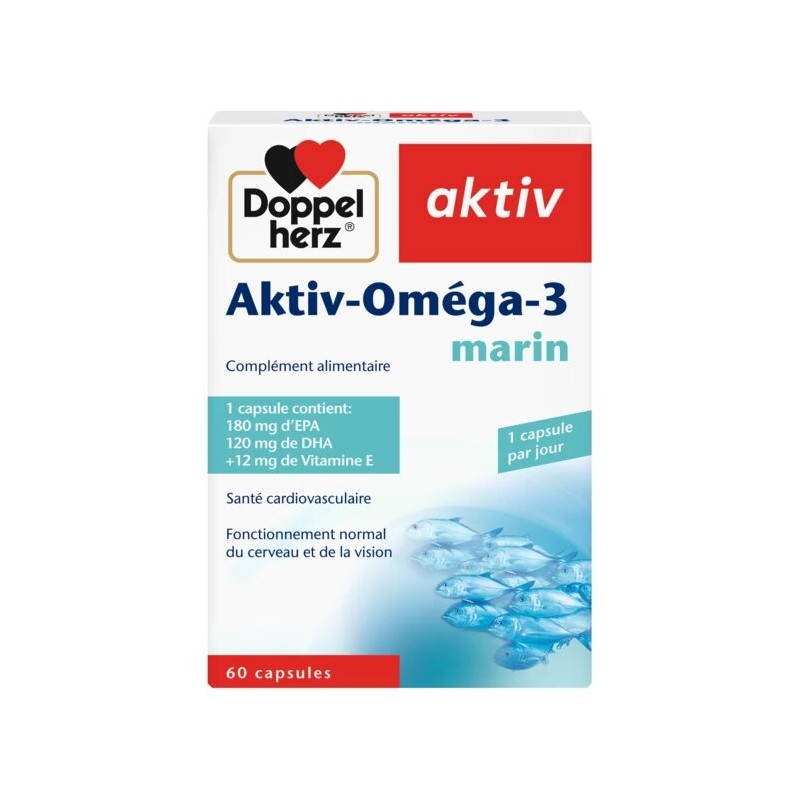 DOPPELHERZ AKTIV-Oméga-3 marin 60 Capsules