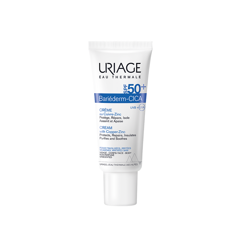 URIAGE BARIÉDERM-CICA crème spf 50+ au Cuivre Zinc | 40 ml