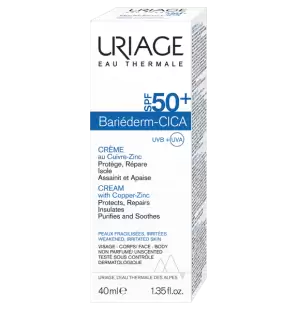 URIAGE BARIÉDERM-CICA crème spf 50+ au Cuivre Zinc | 40 ml