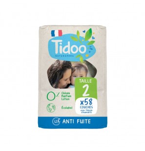 TIDOO Taille 2 (3-6kg) couches Newborn | 58 u