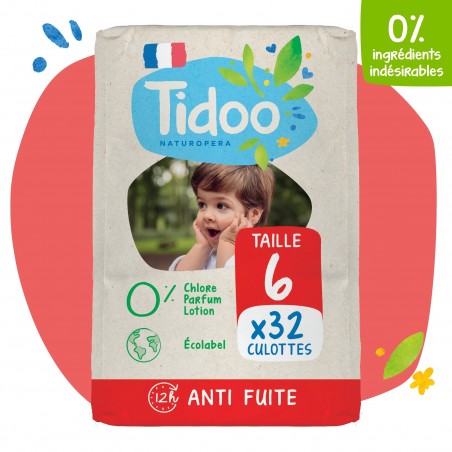 TIDOO culotte d’Apprentissage Taille 6 / 16-30Kg | 32 u