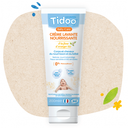 TIDOO BABY CARE crème lavante nourrissante BIO | 100 ml