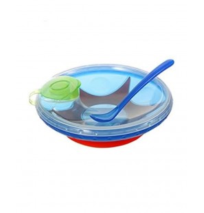 NUBY Assiette Chauffante avec Cuillère 400ml 3M+ - Bleu