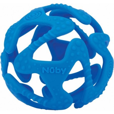 NUBY Balle de Dentition en Silicone 3M+ - Bleu