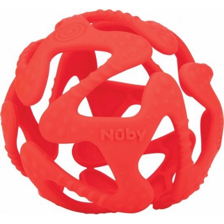 NUBY Balle de Dentition en Silicone 3M+ - Rouge