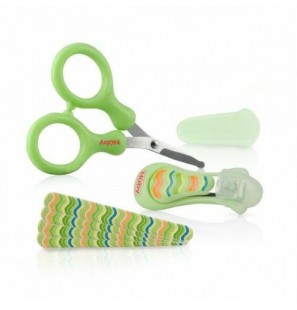 NUBY pack manucure de luxe : ciseaux, coupe-ongle, Lime +0 mois