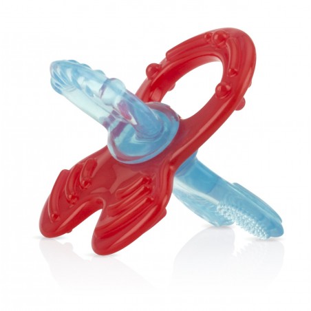 NUBY Anneau de dentition en silicone souple Bleu