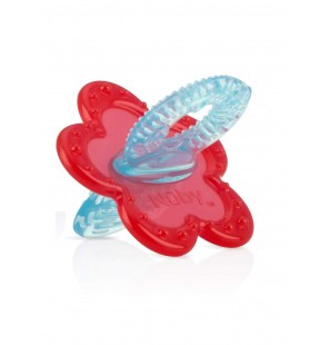 NUBY Anneau de dentition en silicone souple Bleu