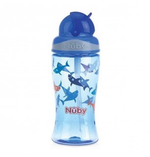 NUBY Gobelet de sport avec couvercle 4 ans - bleu