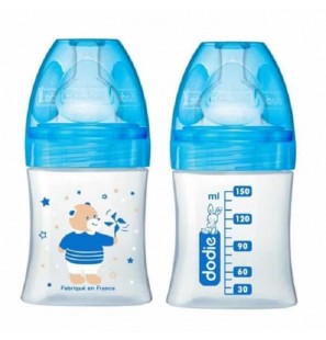 DODIE biberon Sensation+ Bleu Ourson 0-6M | 150 ml