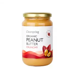 CLEARSPRING BIO KITCHEN ORGANIC PEANUT BUTTER CRUNCHY BEURRE DE CACAHUETES 350G