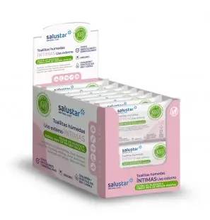 SALUSTAR Lingettes Humides Hygiène Intime | 12 unités