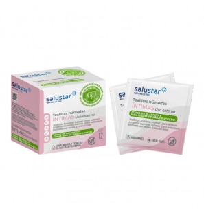 SALUSTAR Hygiène Intime Lingettes Humides Unidoses 12 unités