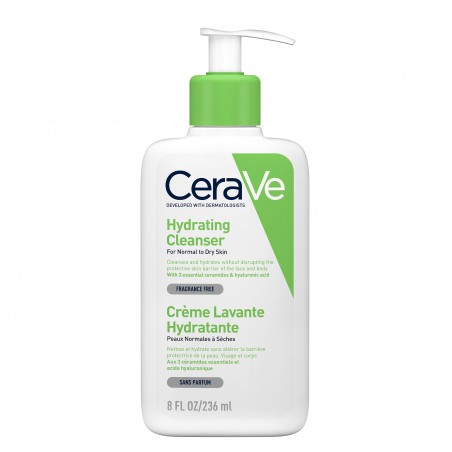 CeraVe Crème Lavante Hydratante Peau Normale à Sèche | 236ml
